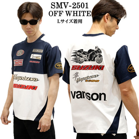 SUZUKI VANSON スズキ バンソン コラボ 天竺 半袖 Tシャツ smv-2501