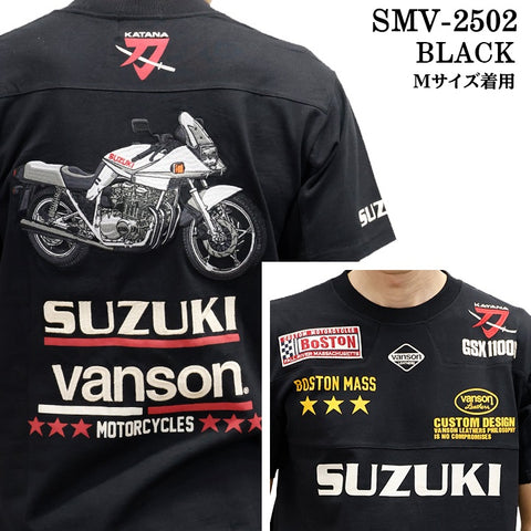 SUZUKI VANSON スズキ バンソン コラボ 天竺 半袖 Tシャツ smv-2502