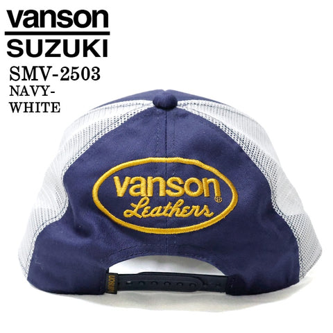 SUZUKI VANSON スズキ バンソン コラボ ツイルメッシュキャップ 帽子 smv-2503