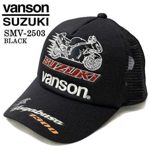 SUZUKI VANSON スズキ バンソン コラボ ツイルメッシュキャップ 帽子 smv-2503