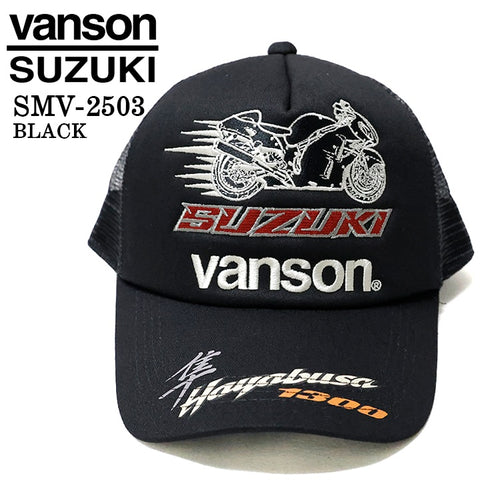 SUZUKI VANSON スズキ バンソン コラボ ツイルメッシュキャップ 帽子 smv-2503