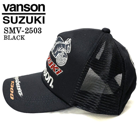 SUZUKI VANSON スズキ バンソン コラボ ツイルメッシュキャップ 帽子 smv-2503