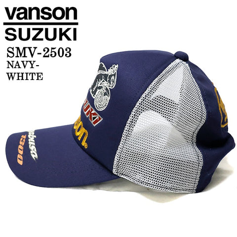 SUZUKI VANSON スズキ バンソン コラボ ツイルメッシュキャップ 帽子 smv-2503