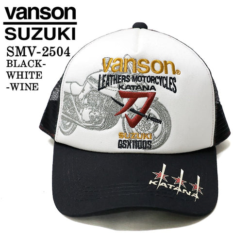 SUZUKI VANSON スズキ バンソン コラボ ツイルメッシュキャップ 帽子 smv-2504
