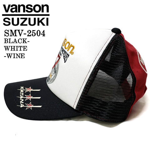 SUZUKI VANSON スズキ バンソン コラボ ツイルメッシュキャップ 帽子 smv-2504