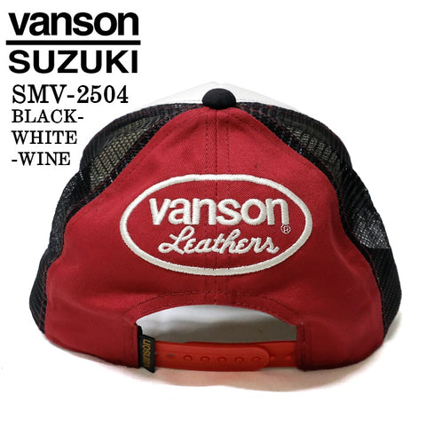 SUZUKI VANSON スズキ バンソン コラボ ツイルメッシュキャップ 帽子 smv-2504