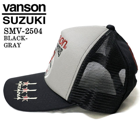 SUZUKI VANSON スズキ バンソン コラボ ツイルメッシュキャップ 帽子 smv-2504
