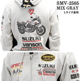 SUZUKI VANSON SWEATSHIRT F/Z PARKA HOODIE スズキ バンソン コラボ 裏毛 スウェット プルパーカー smv-2505