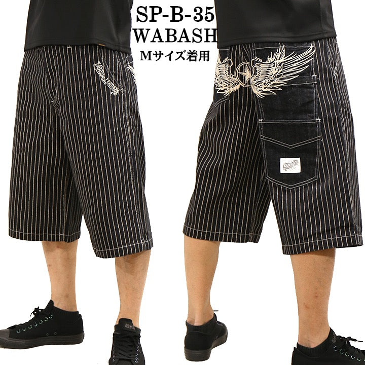 VANSON バンソン 3/4丈 3連ポケット デニムパンツ sp-b-35
