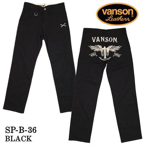 VANSON バンソン 刺繍 チノパンツ sp-b-36