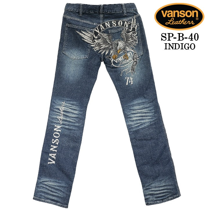 VANSON STRETCH DENIM PANTS EAGLE バンソン ストレッチ デニムパンツ イーグル sp-b-40