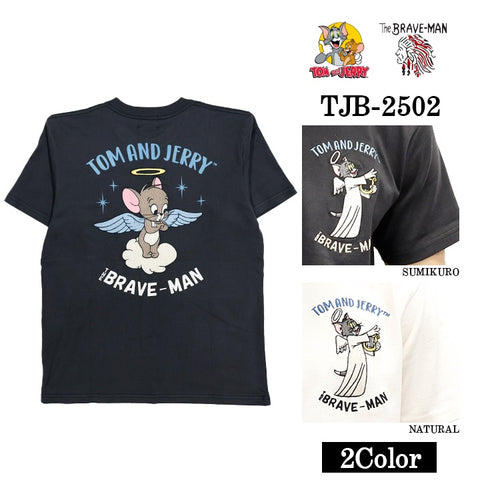 TOM&JERRY×THE BRAVEMAN トムとジェリー コラボ 天竺 半袖TEE tjb-2502