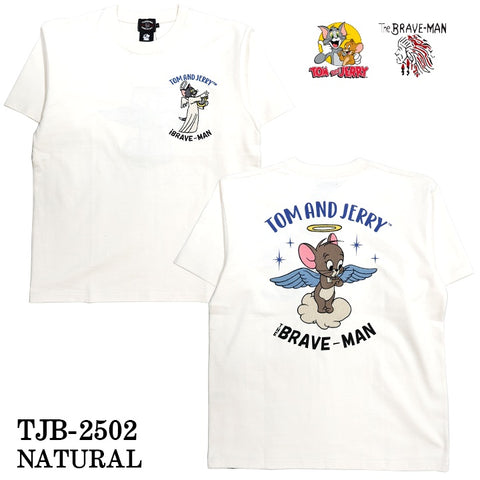 TOM&JERRY×THE BRAVEMAN トムとジェリー コラボ 天竺 半袖TEE tjb-2502