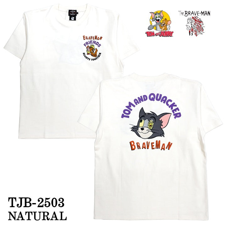 TOM&JERRY×THE BRAVEMAN トムとジェリー コラボ 天竺 半袖TEE tjb-2503