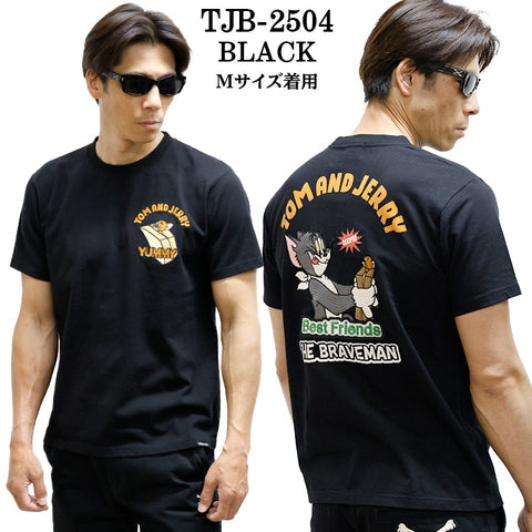 TOM&JERRY×THE BRAVEMAN トムとジェリー コラボ 天竺 半袖TEE tjb-2504