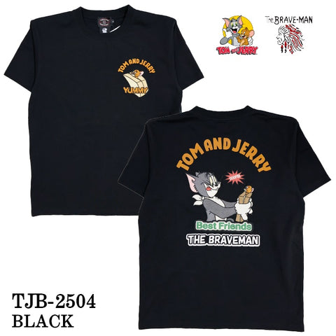TOM&JERRY×THE BRAVEMAN トムとジェリー コラボ 天竺 半袖TEE tjb-2504