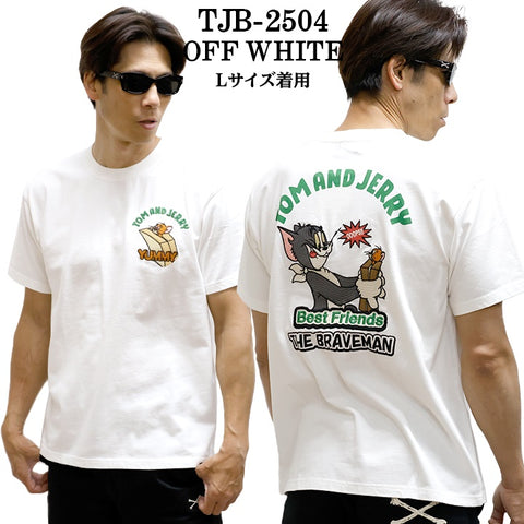 TOM&JERRY×THE BRAVEMAN トムとジェリー コラボ 天竺 半袖TEE tjb-2504