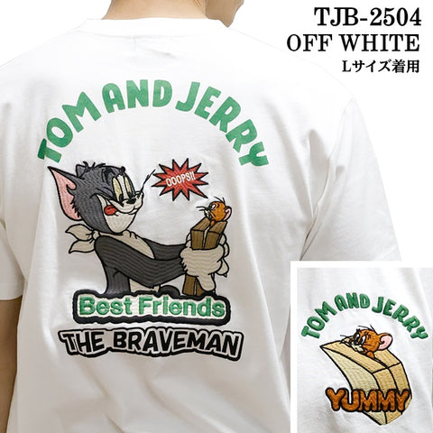 TOM&JERRY×THE BRAVEMAN トムとジェリー コラボ 天竺 半袖TEE tjb-2504