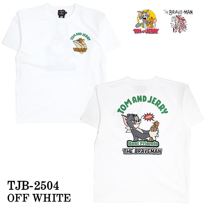 TOM&JERRY×THE BRAVEMAN トムとジェリー コラボ 天竺 半袖TEE tjb-2504