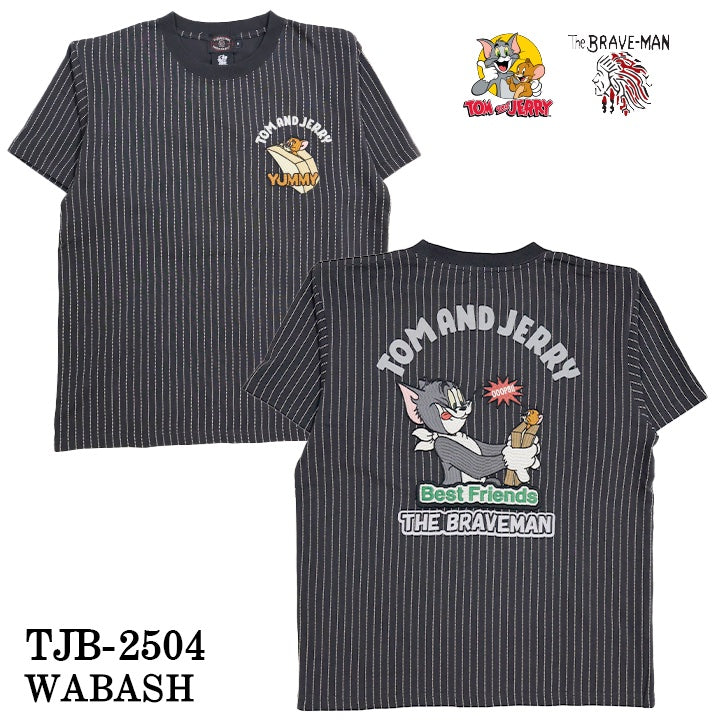 TOM&JERRY×THE BRAVEMAN トムとジェリー コラボ 天竺 半袖TEE tjb-2504