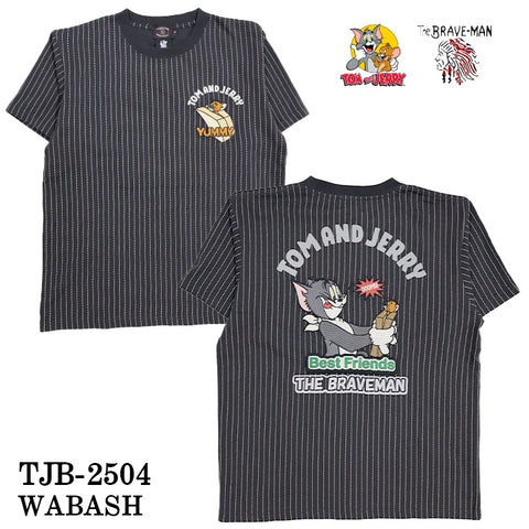 TOM&JERRY×THE BRAVEMAN トムとジェリー コラボ 天竺 半袖TEE tjb-2504