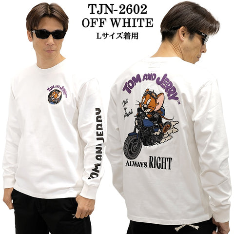 TOM&JERRY NEVERMIND TEE L/S T-SHIRT トムとジェリー ネバーマインド コラボ 天竺 ロンTEE 長袖Tシャツ tjn-2602
