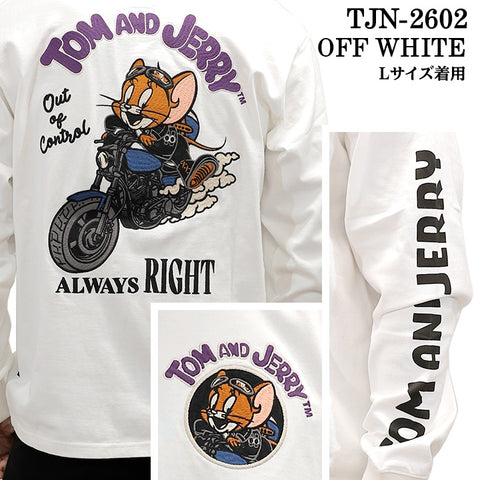 TOM&JERRY NEVERMIND TEE L/S T-SHIRT トムとジェリー ネバーマインド コラボ 天竺 ロンTEE 長袖Tシャツ tjn-2602