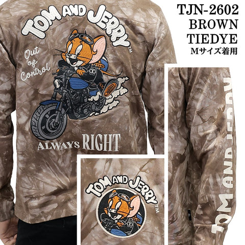 TOM&JERRY NEVERMIND TEE L/S T-SHIRT トムとジェリー ネバーマインド コラボ 天竺 ロンTEE 長袖Tシャツ tjn-2602