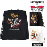 TOM&JERRY NEVERMIND TEE L/S T-SHIRT トムとジェリー ネバーマインド コラボ 天竺 ロンTEE 長袖Tシャツ tjn-2603