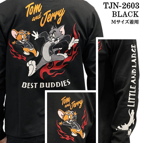 TOM&JERRY NEVERMIND TEE L/S T-SHIRT トムとジェリー ネバーマインド コラボ 天竺 ロンTEE 長袖Tシャツ tjn-2603