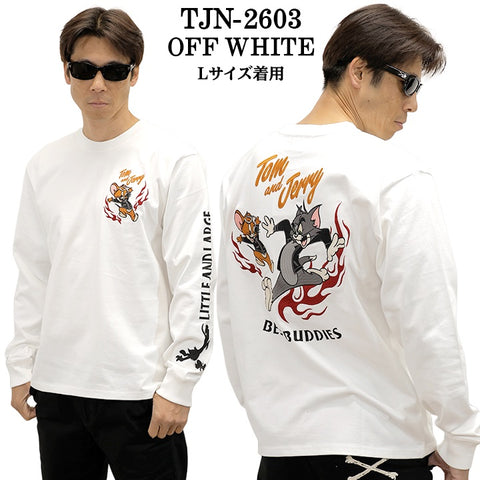 TOM&JERRY NEVERMIND TEE L/S T-SHIRT トムとジェリー ネバーマインド コラボ 天竺 ロンTEE 長袖Tシャツ tjn-2603
