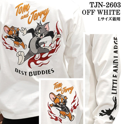TOM&JERRY NEVERMIND TEE L/S T-SHIRT トムとジェリー ネバーマインド コラボ 天竺 ロンTEE 長袖Tシャツ tjn-2603