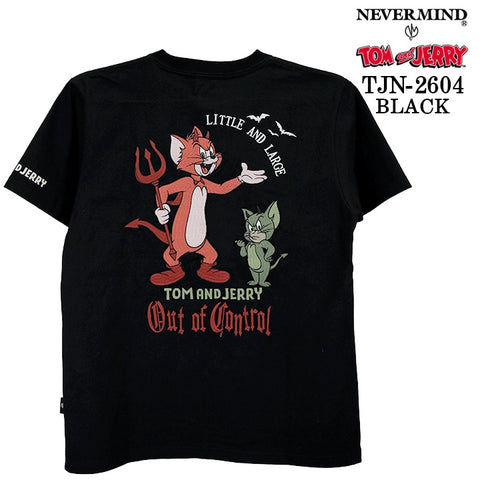 TOM&JERRY NEVERMIND TEE S/S T-SHIRT トムとジェリー ネバーマインド コラボ 天竺 半袖Tシャツ tjn-2604