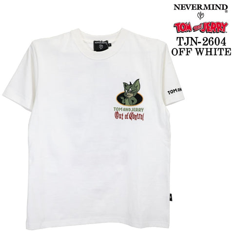 TOM&JERRY NEVERMIND TEE S/S T-SHIRT トムとジェリー ネバーマインド コラボ 天竺 半袖Tシャツ tjn-2604