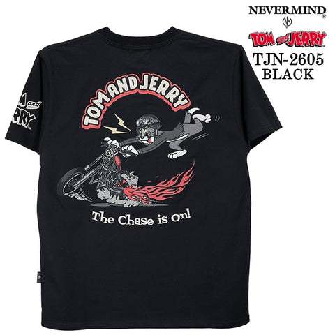 TOM&JERRY NEVERMIND TEE S/S T-SHIRT トムとジェリー ネバーマインド コラボ 天竺 半袖Tシャツ tjn-2605