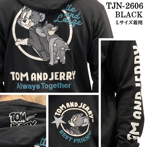 TOM&JERRY NEVERMIND LIGHT WEIGHT HOODIE F/Z PARKA トムとジェリー ネバーマインド コラボ 天竺 パーカー tjn-2606
