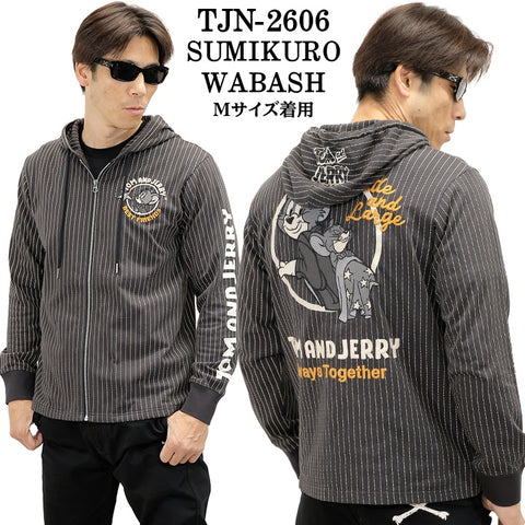TOM&JERRY NEVERMIND LIGHT WEIGHT HOODIE F/Z PARKA トムとジェリー ネバーマインド コラボ 天竺 パーカー tjn-2606