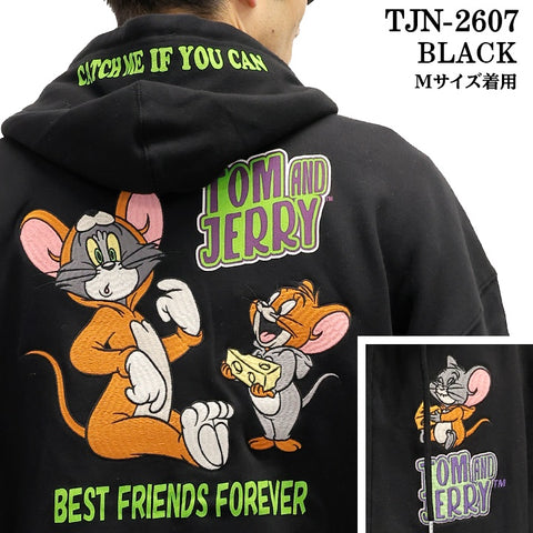 TOM&JERRY NEVERMIND OVERSIZED HOODIE SWEATSHIRTS F/Z PARKA トムと