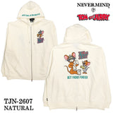 TOM&JERRY NEVERMIND OVERSIZED HOODIE SWEATSHIRTS F/Z PARKA トムとジェリー ネバーマインド コラボ 裏毛 パーカー tjn-2607
