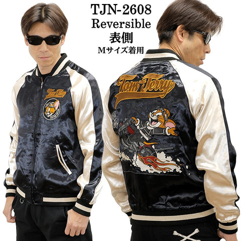 TOM&JERRY NEVERMIND REVERSIBLE SOUVENIR JACKET SKA トムとジェリー ネバーマインド コラボ リバーシブル スカジャン tjn-2608