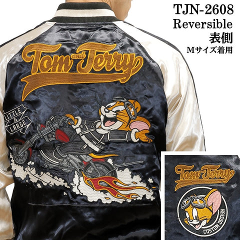 TOM&JERRY NEVERMIND REVERSIBLE SOUVENIR JACKET SKA トムとジェリー ネバーマインド コラボ リバーシブル スカジャン tjn-2608