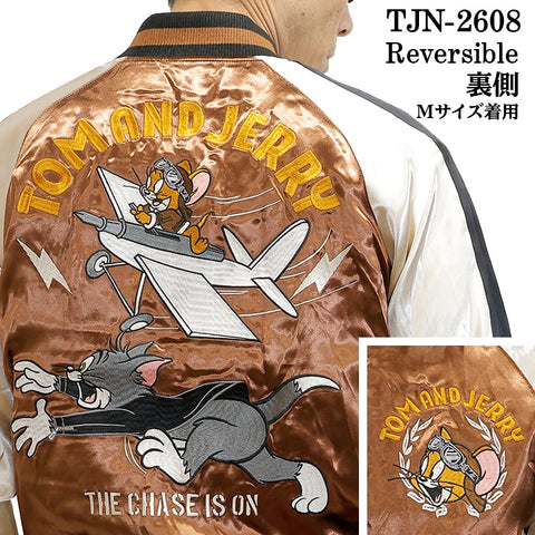 TOM&JERRY NEVERMIND REVERSIBLE SOUVENIR JACKET SKA トムとジェリー ネバーマインド コラボ リバーシブル スカジャン tjn-2608