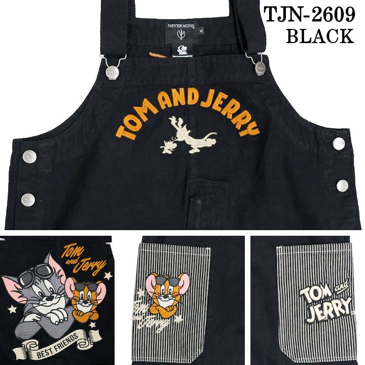 TOM&JERRY NEVERMIND OVERALL トムとジェリー ネバーマインド コラボ オーバーオール 作業着 tjn-2609