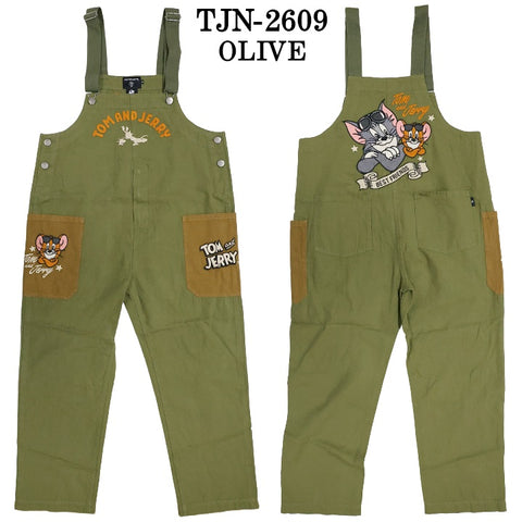 TOM&JERRY NEVERMIND OVERALL トムとジェリー ネバーマインド コラボ オーバーオール 作業着 tjn-2609