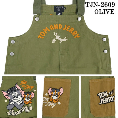 TOM&JERRY NEVERMIND OVERALL トムとジェリー ネバーマインド コラボ オーバーオール 作業着 tjn-2609