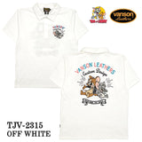 VANSON×TOM&JERRY バンソン トム＆ジェリー 天竺半袖ポロシャツ tjv-2315