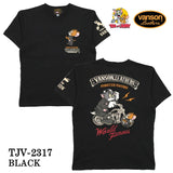 VANSON×TOM&JERRY バンソン トム＆ジェリー 天竺 半袖Tシャツ tjv-2317