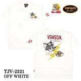 VANSON×TOM&JERRY バンソン トム＆ジェリー 天竺 半袖Tシャツ tjv-2321