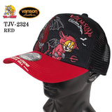 VANSON×TOM&JERRY バンソン トム＆ジェリー ツイルメッシュキャップ 帽子 tjv-2324