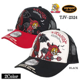 VANSON×TOM&JERRY バンソン トム＆ジェリー ツイルメッシュキャップ 帽子 tjv-2324